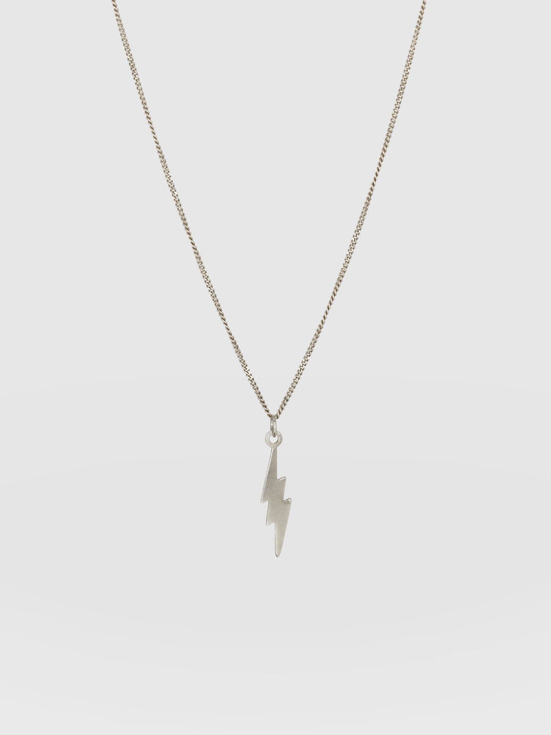 Lightning Bolt Pendant Necklace Silver - Women's Necklaces | Saint + Sofia® EU