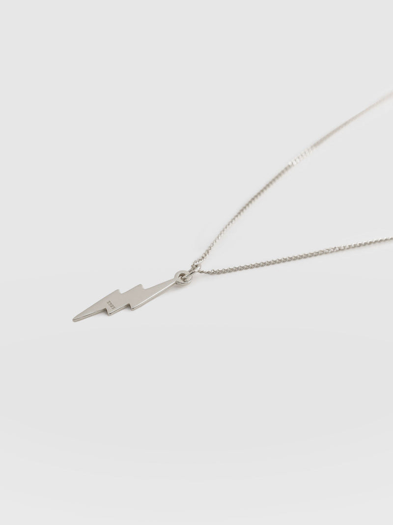 Lightning Bolt Pendant Necklace Silver - Women's Necklaces | Saint + Sofia® EU