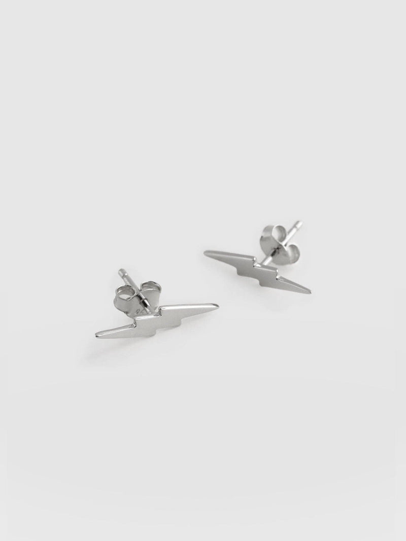 Lightning Bolt Stud Earrings Gold - Women's Earrings | Saint + Sofia® EU