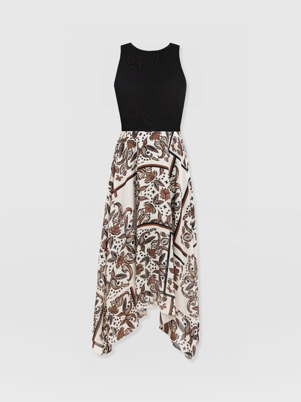 Lila Hanky Hem Dress - Cream Paisley - Women's Dresses | Saint + Sofia? EU