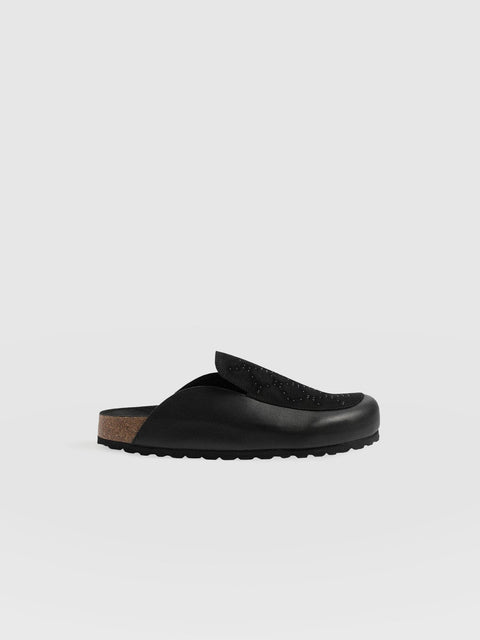 Lottie Studded Clogs Black - Women's Shoes | Saint + Sofia® EU
