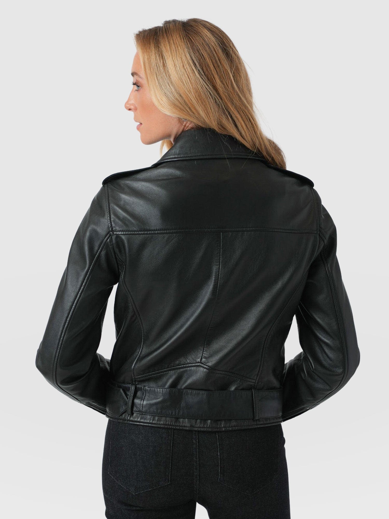 Luther Leather Jacket Black - Women's Leather Jacket | Saint + Sofia® UEU