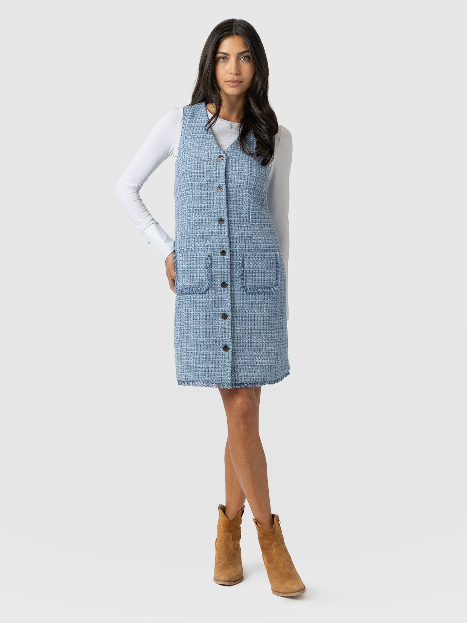 Luther Mini Dress Pale Blue - Women's Dresses | Saint + Sofia® EU
