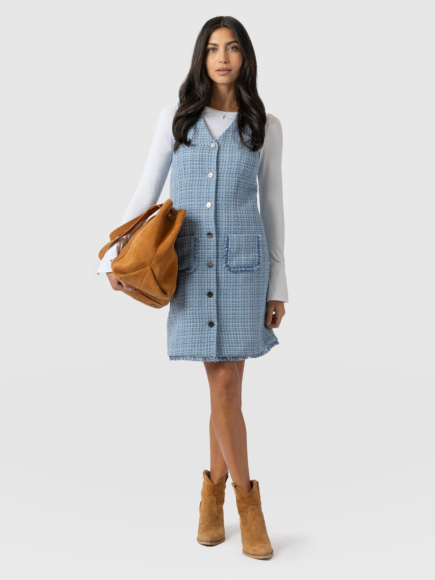 Luther Mini Dress Pale Blue - Women's Dresses | Saint + Sofia® EU