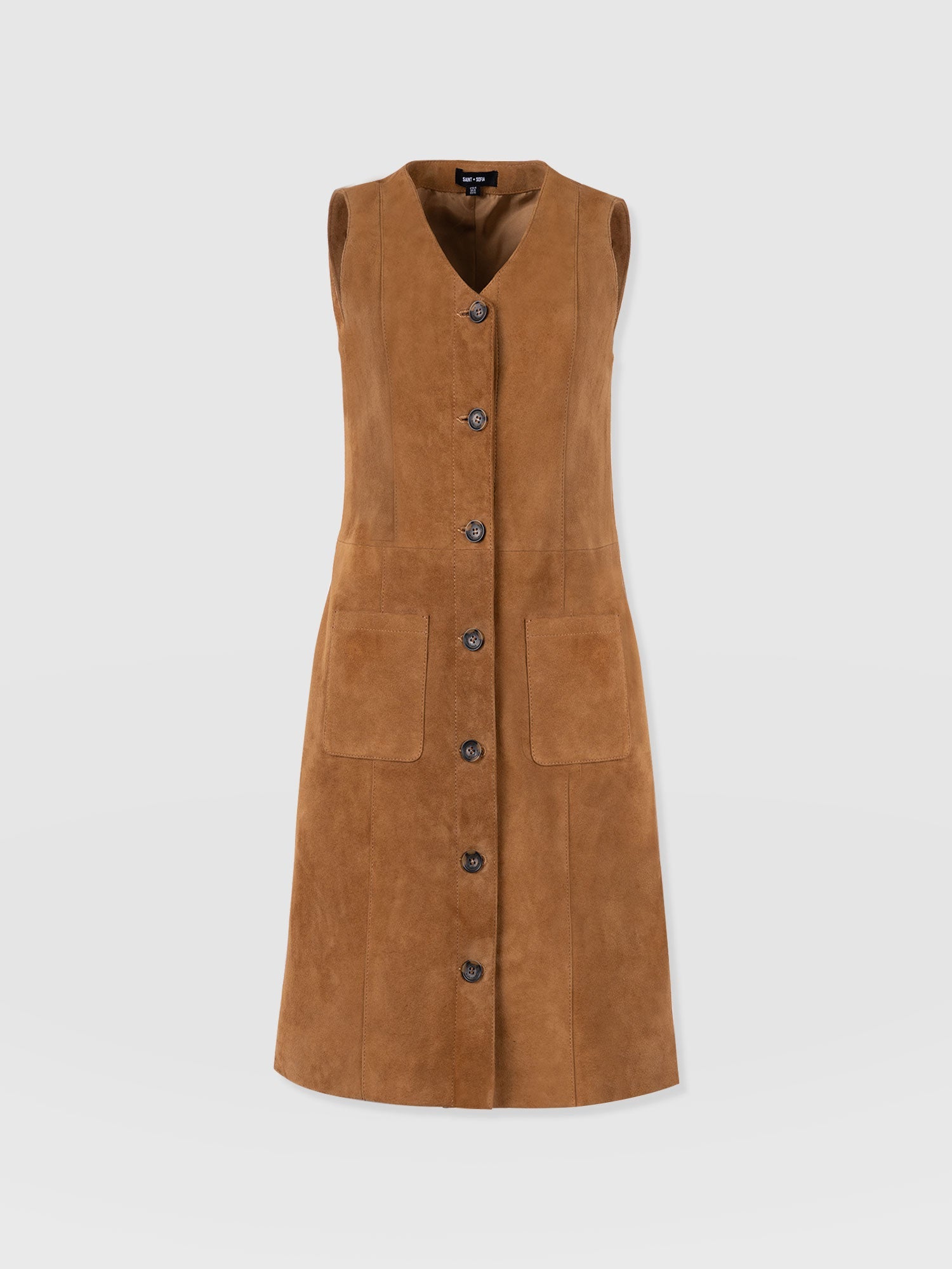 Luther Suede Mini Dress - Camel - Women's Dresses | Saint + Sofia® EU