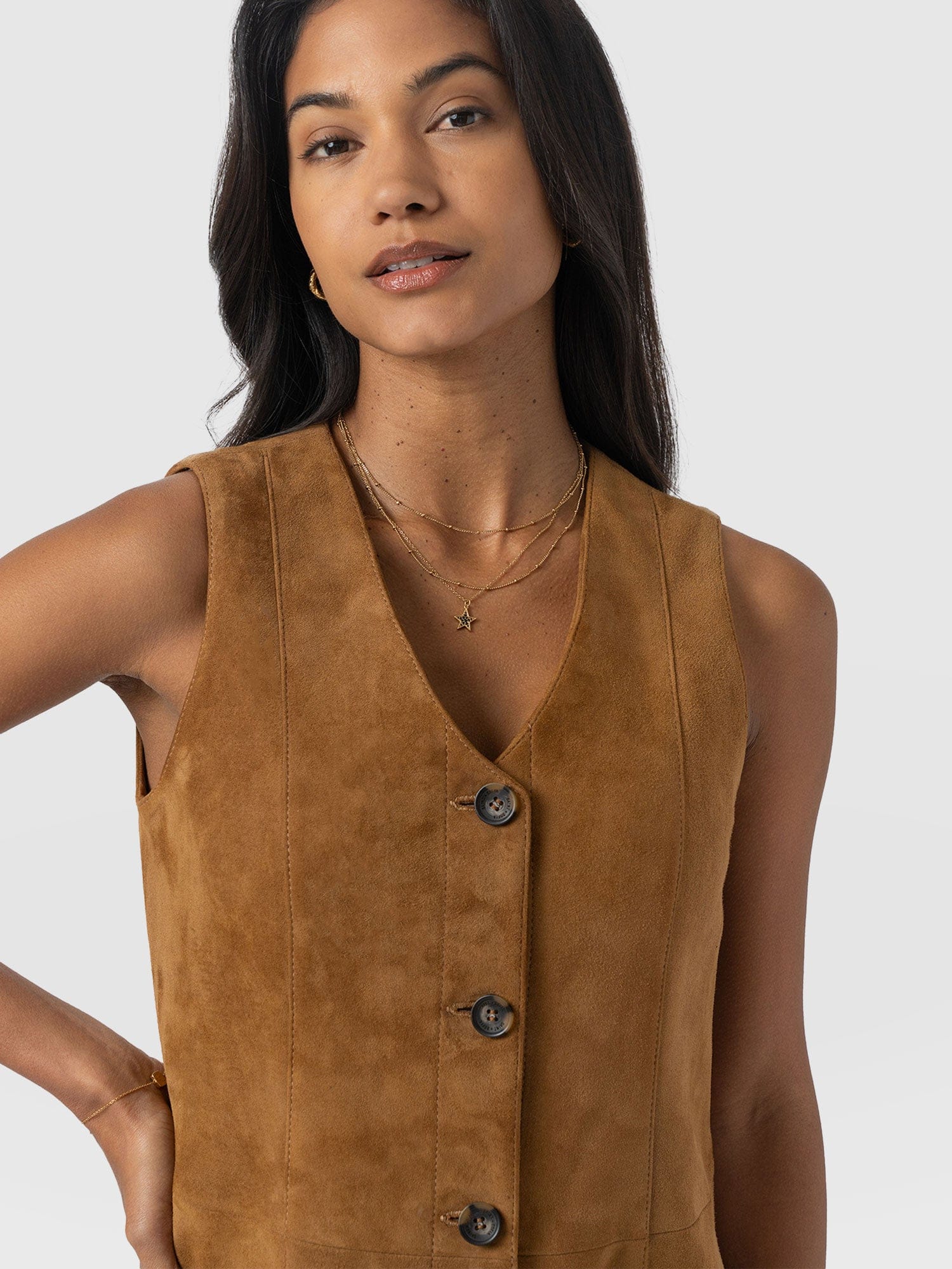 Luther Suede Mini Dress - Camel - Women's Dresses | Saint + Sofia® EU