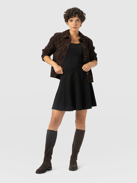 Macie Mini Skirt - Black Boucle - Women's Shorts | Saint and Sofia® EU