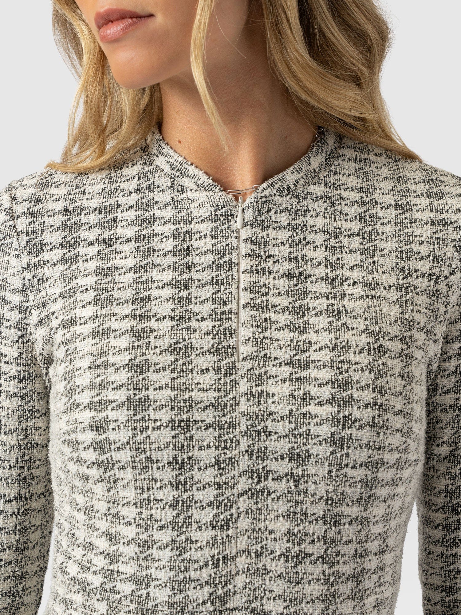 Macie Zip Up Dress - Cream Boucle - Women's Dresses | Saint + Sofia® EU