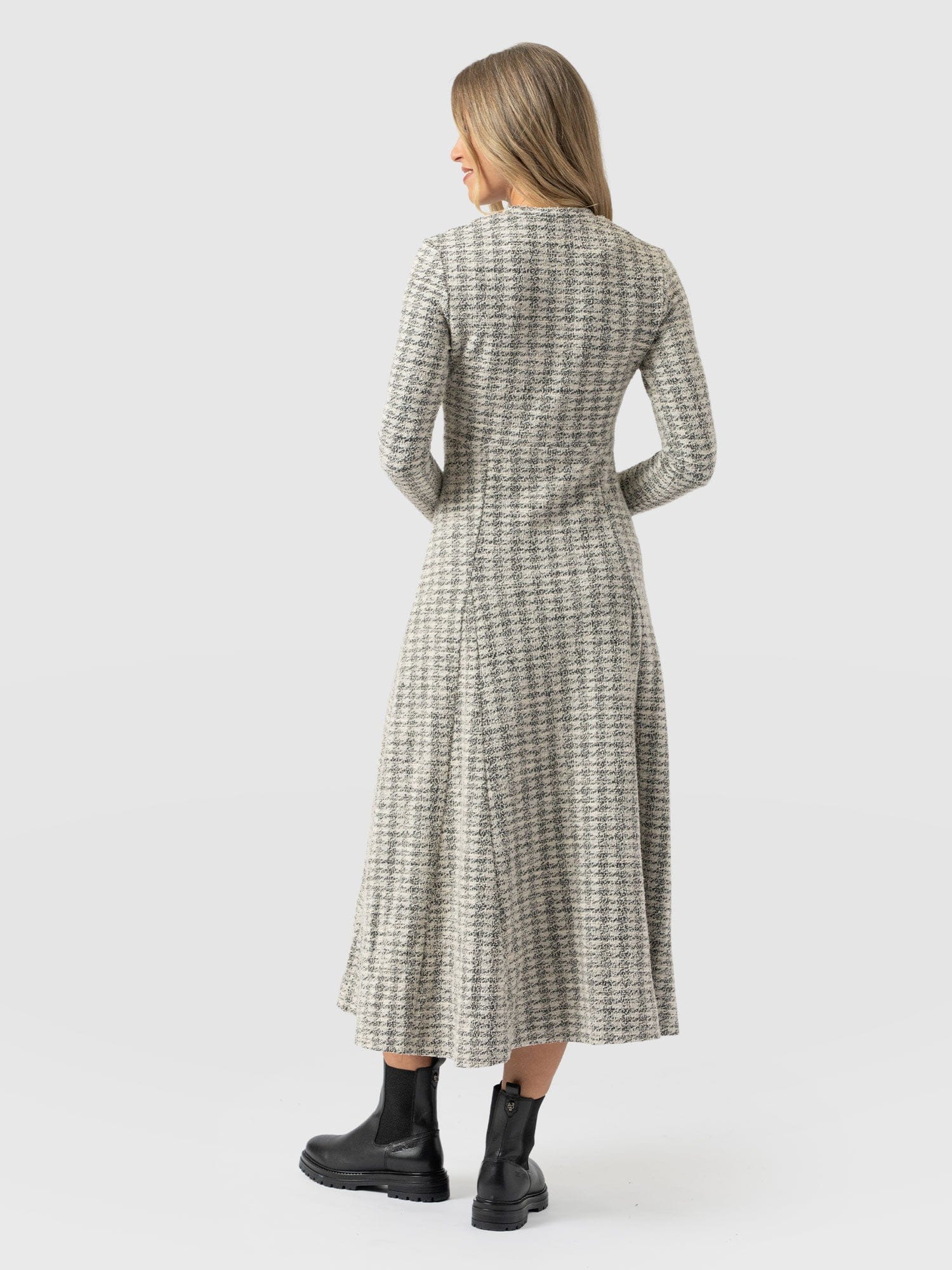 Macie Zip Up Dress - Cream Boucle - Women's Dresses | Saint + Sofia® EU