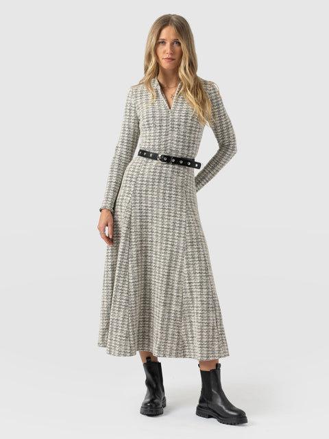 Macie Zip Up Dress - Cream Boucle - Women's Dresses | Saint + Sofia® EU