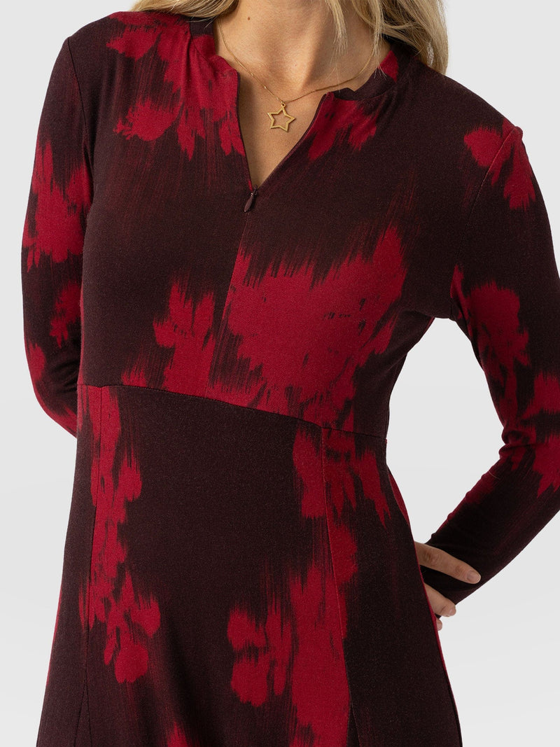 Macie Zip Up Dress - Pink Fade Floral - Women's Dresses | Saint + Sofia® EU