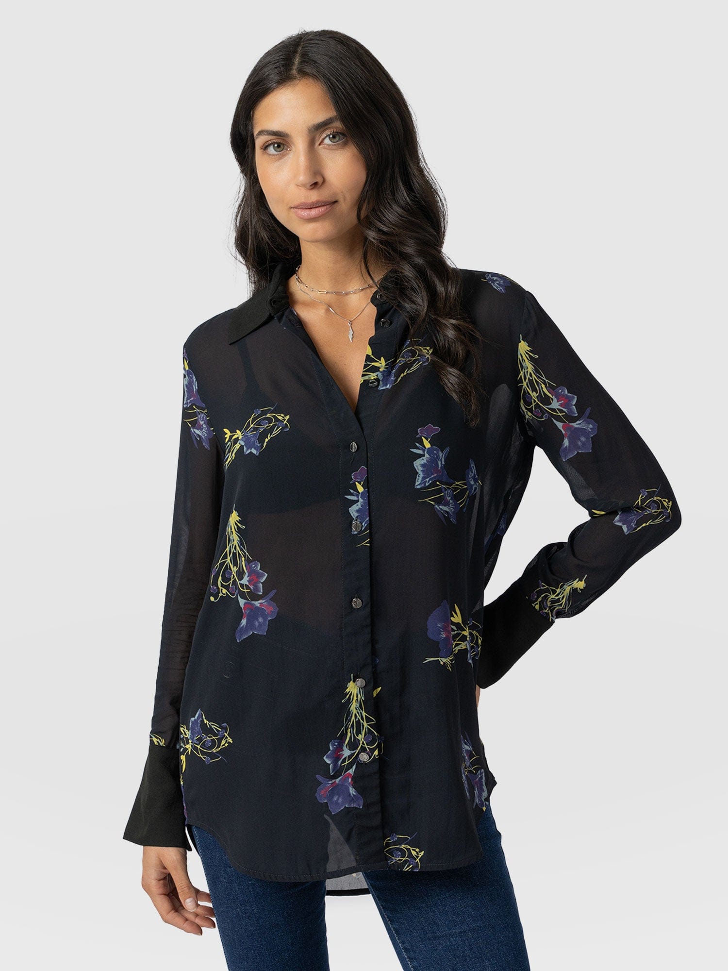 Madison Shirt - Blue Lily Gardens