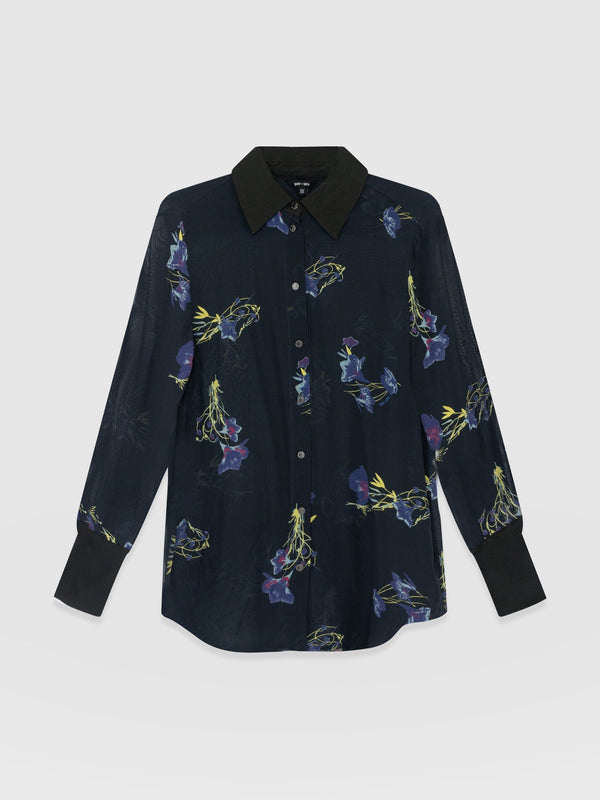 Madison Shirt Blue Lily Gardens - Women's Shirts | Saint + Sofia® EU