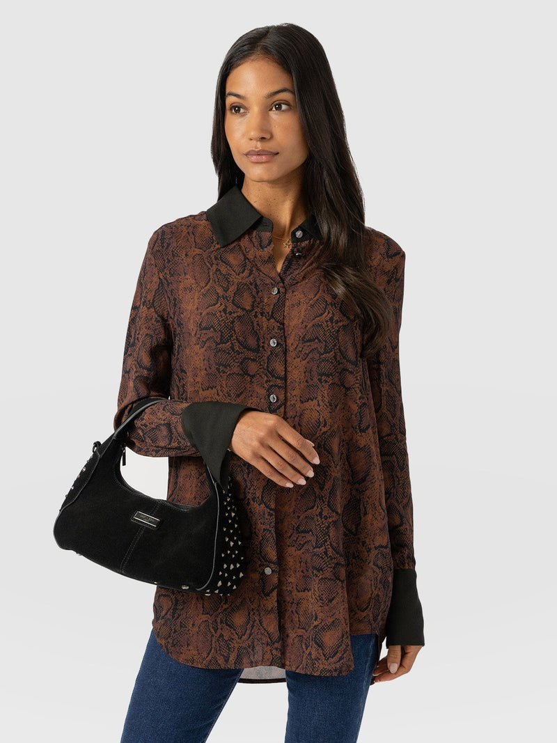 Madison Shirt Brown Snake - Women's Shirts | Saint + Sofia® EU