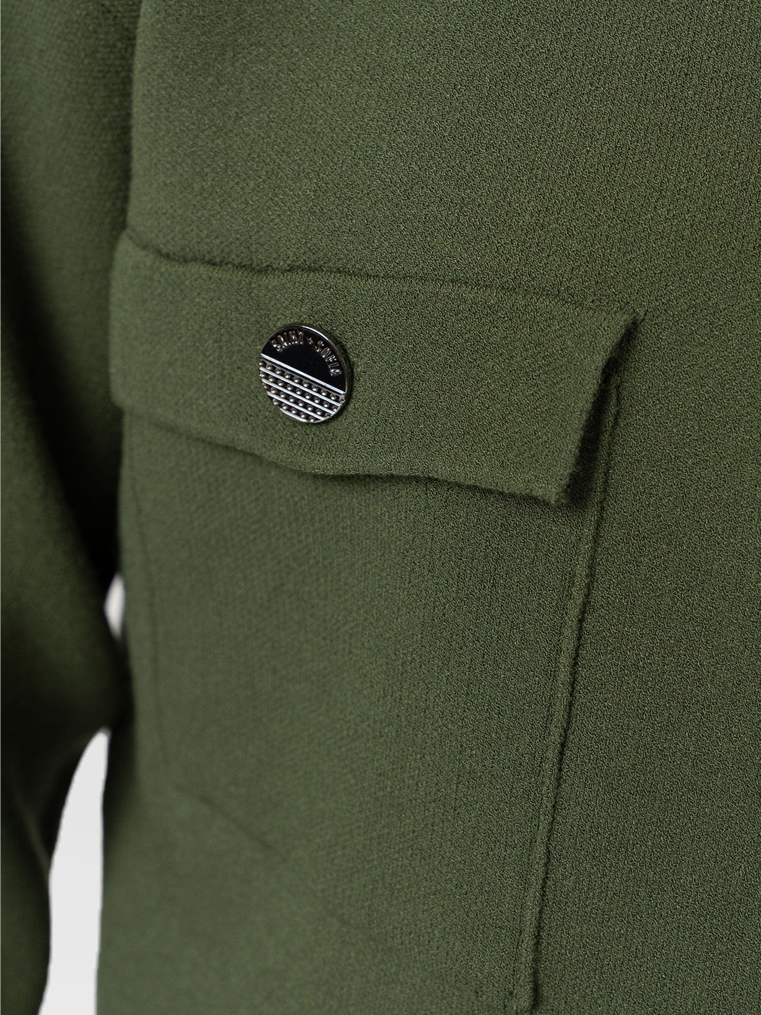 Maeva Knit Jacket - Khaki - Women's Knitwears | Saint + Sofia® EU