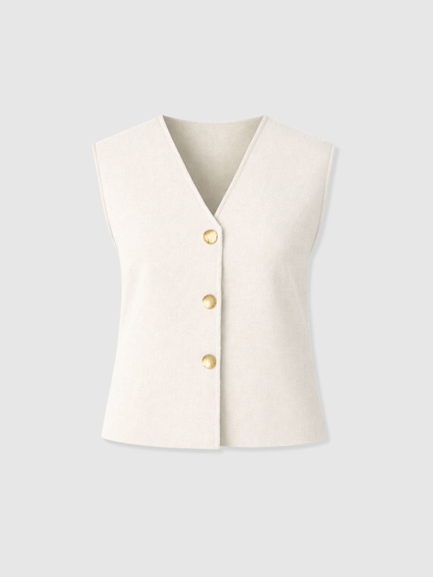 Maeva Knit Waistcoat - Cream - Women's Jumpers | Saint + Sofia® EU