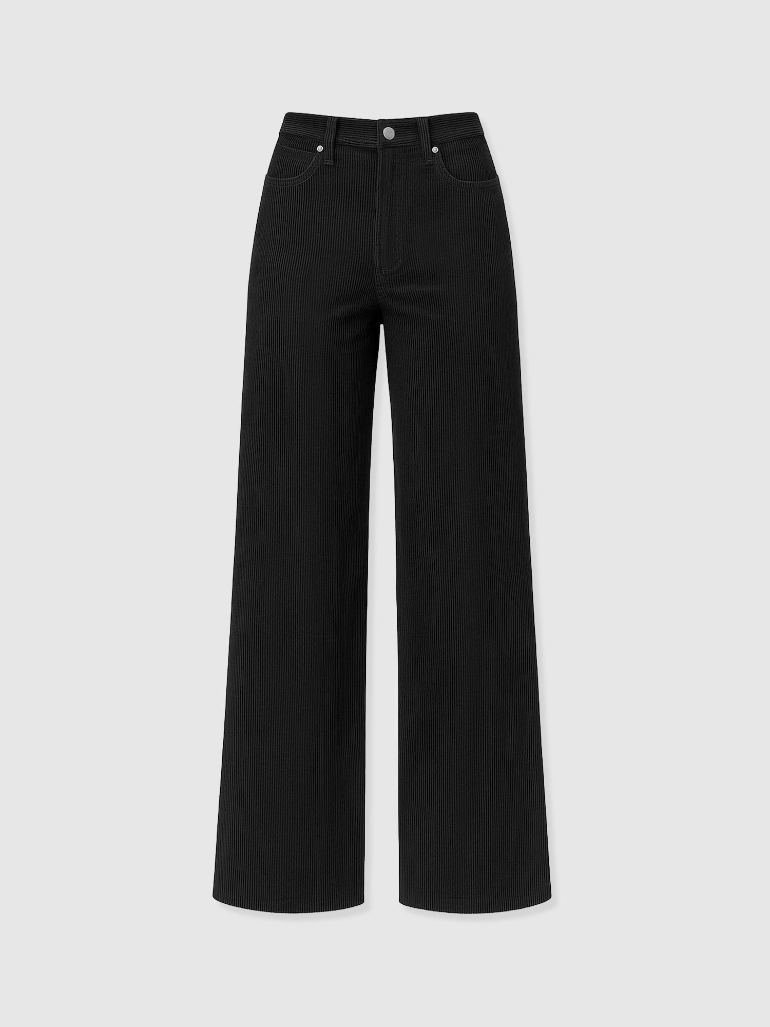 Maeve Wide Leg Pant - Black Cord - Women's Trousers | Saint + Sofia® EU