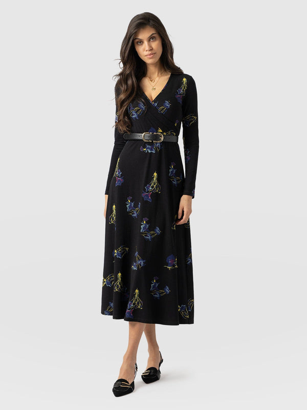 Maggie Wrap Dress Blue Lily Gardens - Women's Dresses | Saint + Sofia® EU