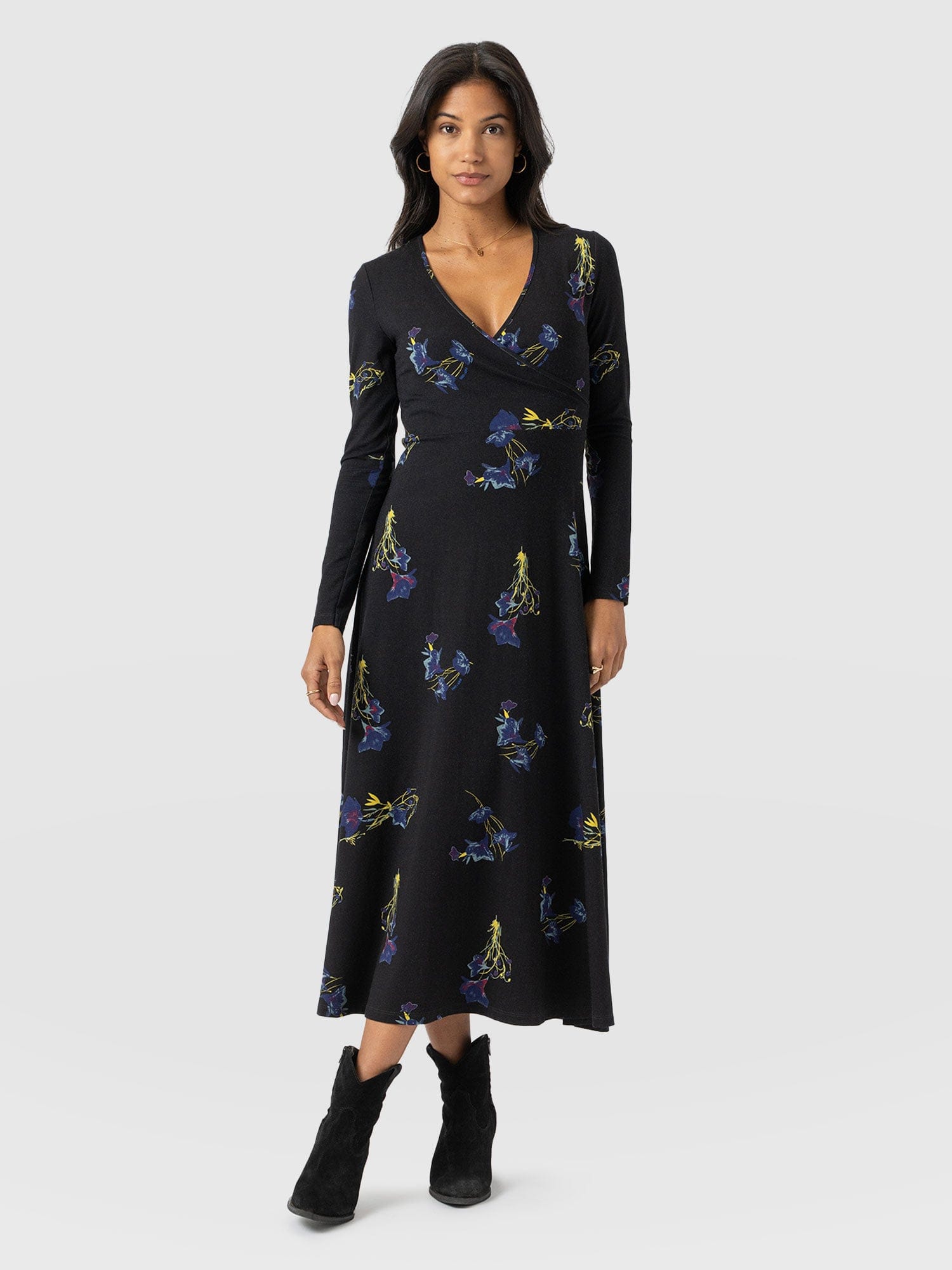 Maggie Wrap Dress Blue Lily Gardens - Women's Dresses | Saint + Sofia® EU