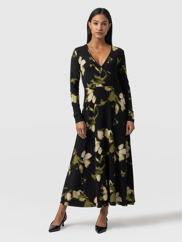 Maggie Wrap Dress Green Aurora - Women's Dresses | Saint + Sofia® EU