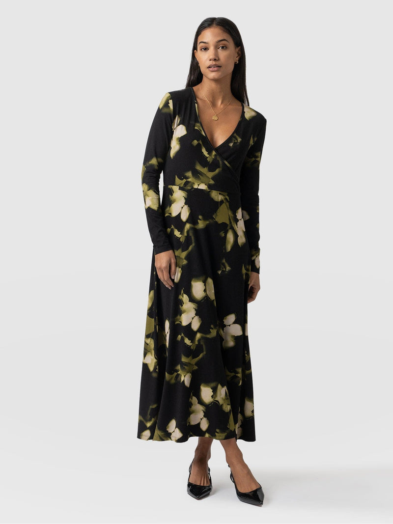 Maggie Wrap Dress Green Aurora - Women's Dresses | Saint + Sofia® EU