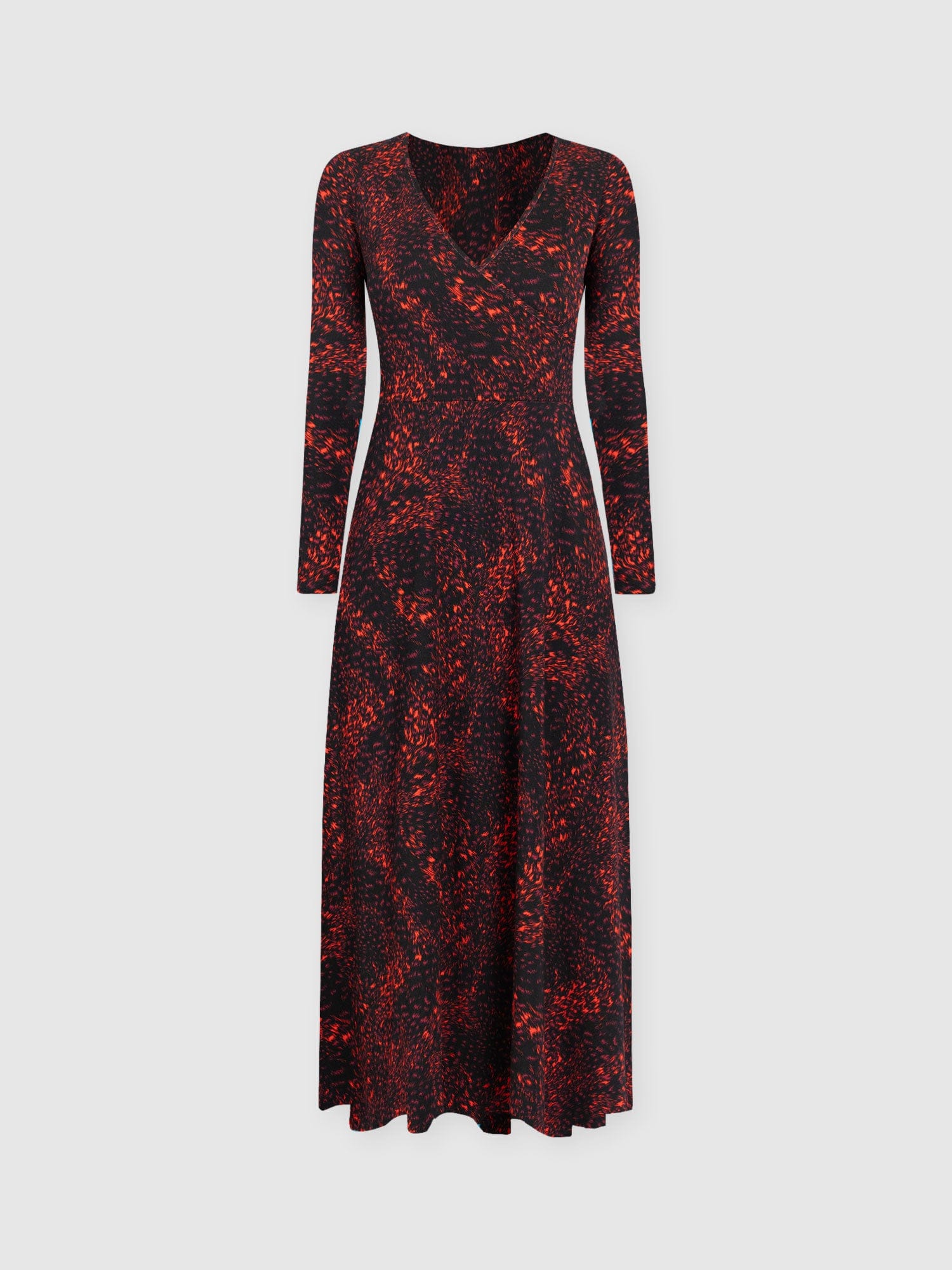 Maggie Wrap Midi Dress - Red Fade Spot - Women's Dresses | Saint + Sofia® EU