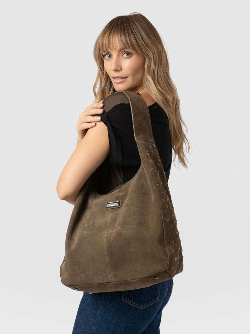 Margot Hobo Shoulder Bag Khaki - Women's Bags | Saint + Sofia® EU