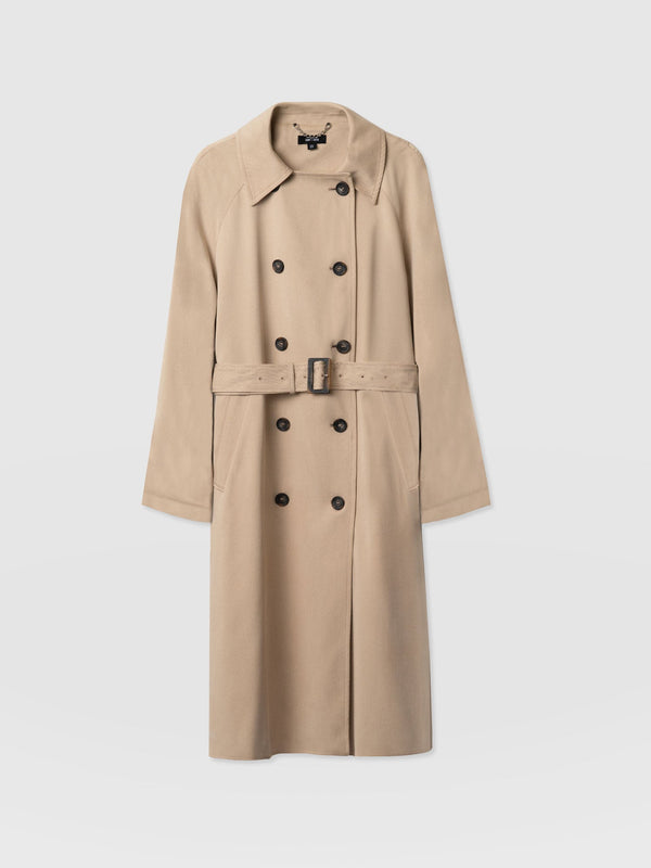 Marion Double Breasted Trench Beige - Women's Overcoats | Saint + Sofia® EU