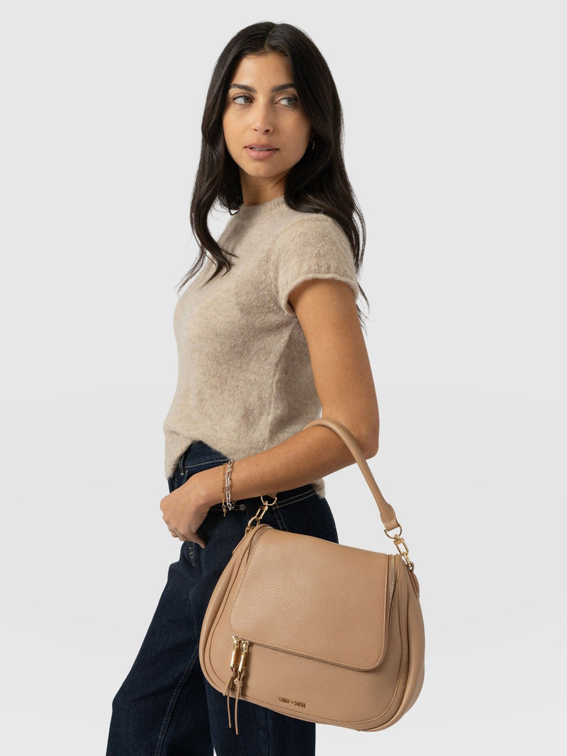 Marlowe Messenger Bag - Caramel - Women's Handbags | Saint + Sofia® EU