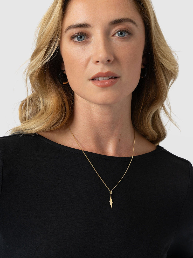 Marnie Cowl Back Long Sleeve Tee - Black Lace - Women's T-shirts | Saint + Sofia® EU