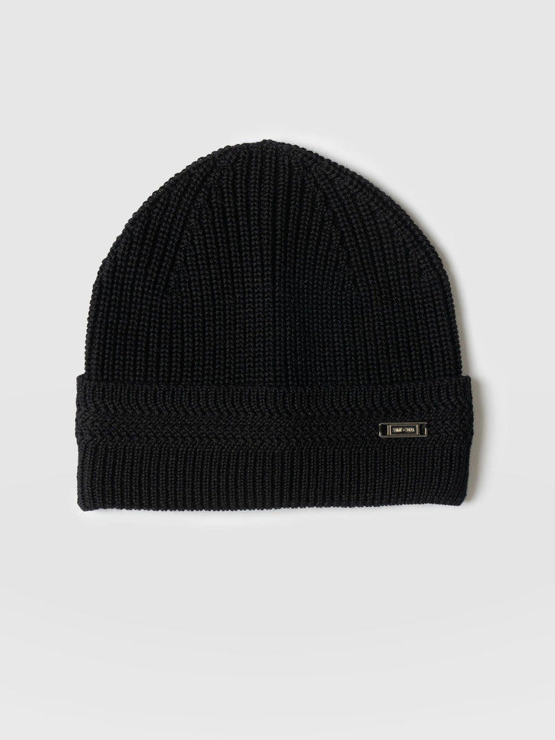 Merino Beanie Black - Women's Beanies | Saint + Sofia® EU