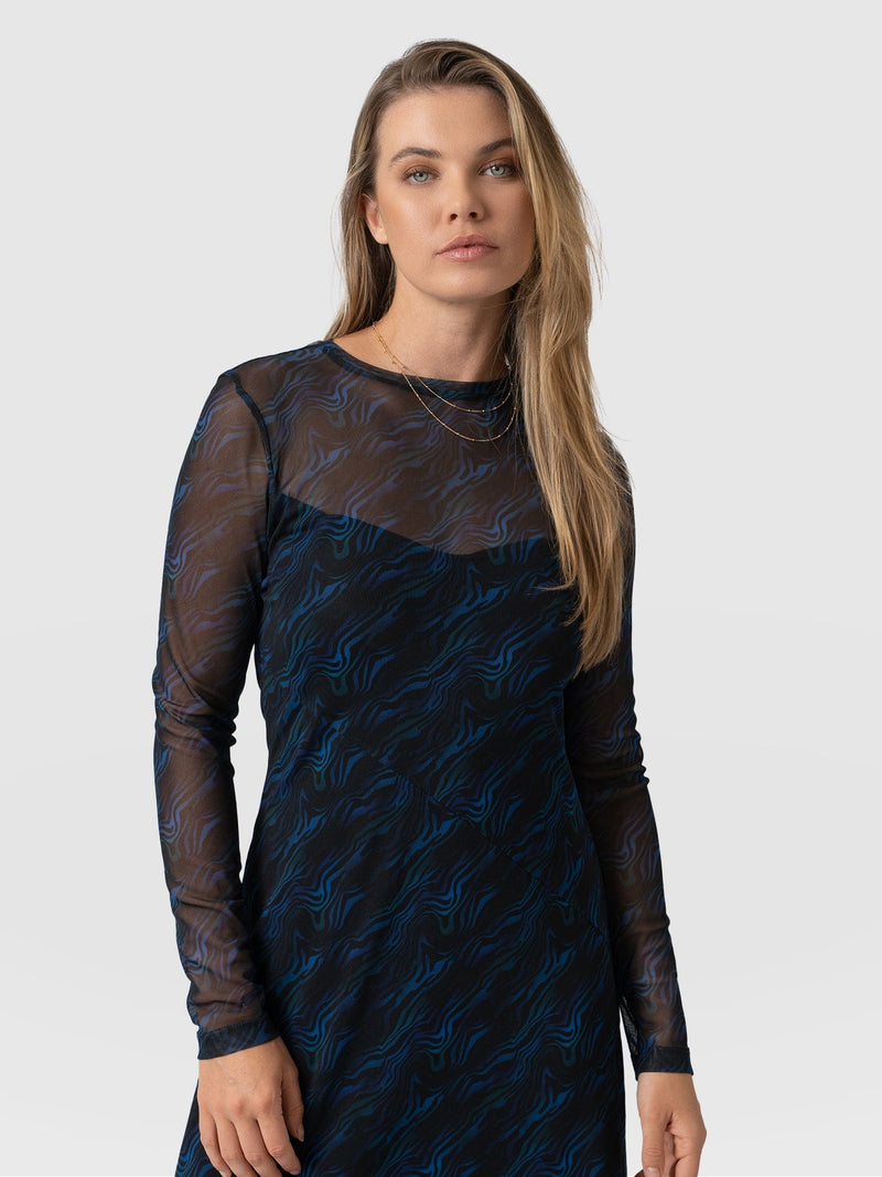 Mesh Runway Dress Galactic Wave - Women's Dresses | Saint + Sofia® EU