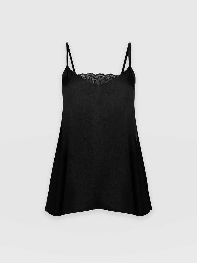 Mia Lace Cami Black - Women's Cami |  Saint + Sofia® EU