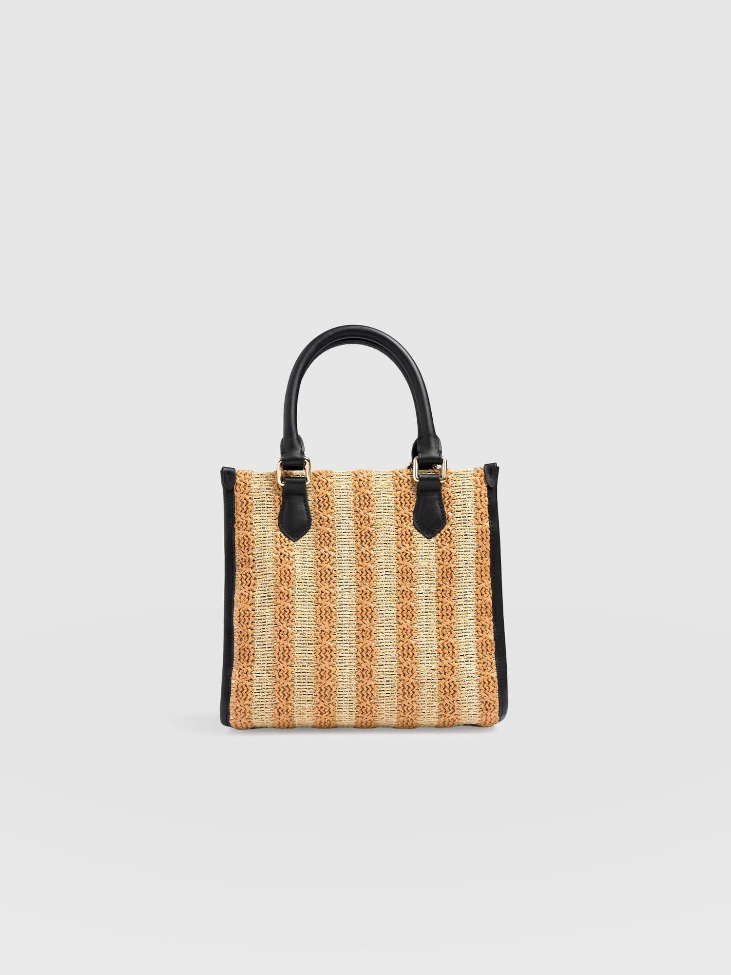 Mia Mini Tote Bag - Orange Raffia - Women's Handbags | Saint + Sofia® EU