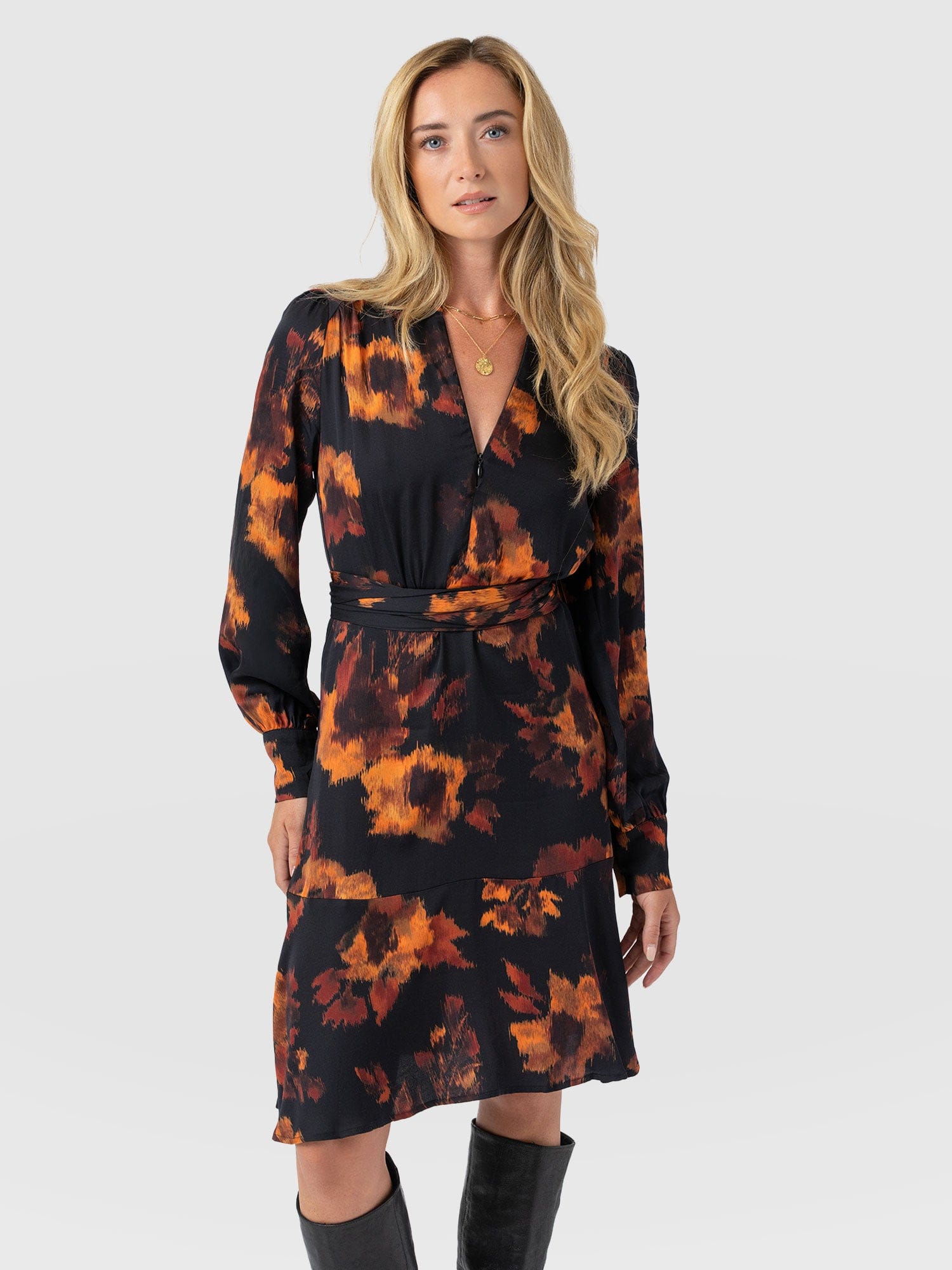 Mini Adaline Zip Up Dress - Autumn Floral - Women's Dresses | Saint + Sofia® EU