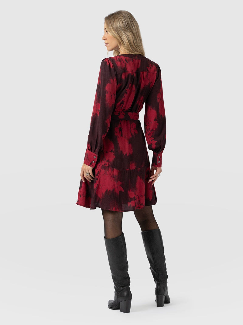 Mini Adaline Zip Up Dress - Pink Fade Floral - Women's Dresses | Saint + Sofia® EU