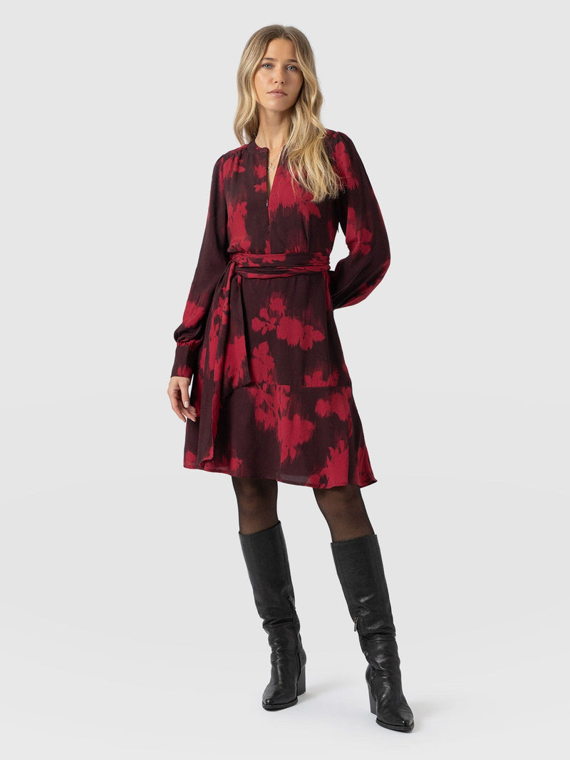 Mini Adaline Zip Up Dress - Pink Fade Floral - Women's Dresses | Saint + Sofia® EU