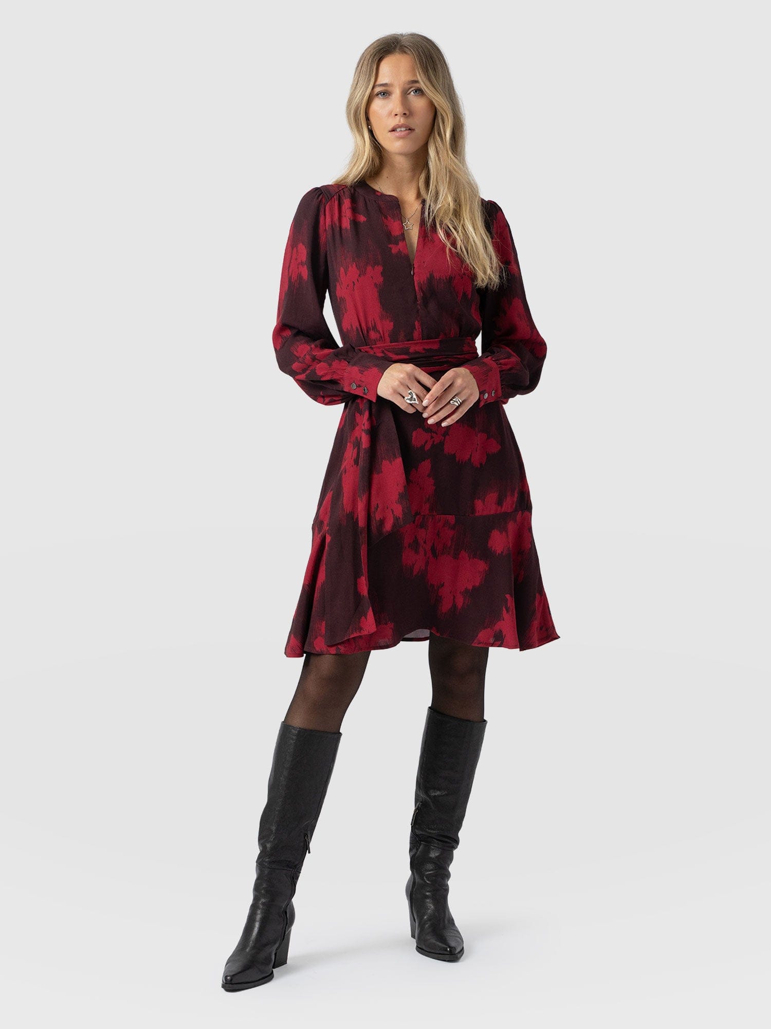 Mini Adaline Zip Up Dress - Pink Fade Floral - Women's Dresses | Saint + Sofia® EU