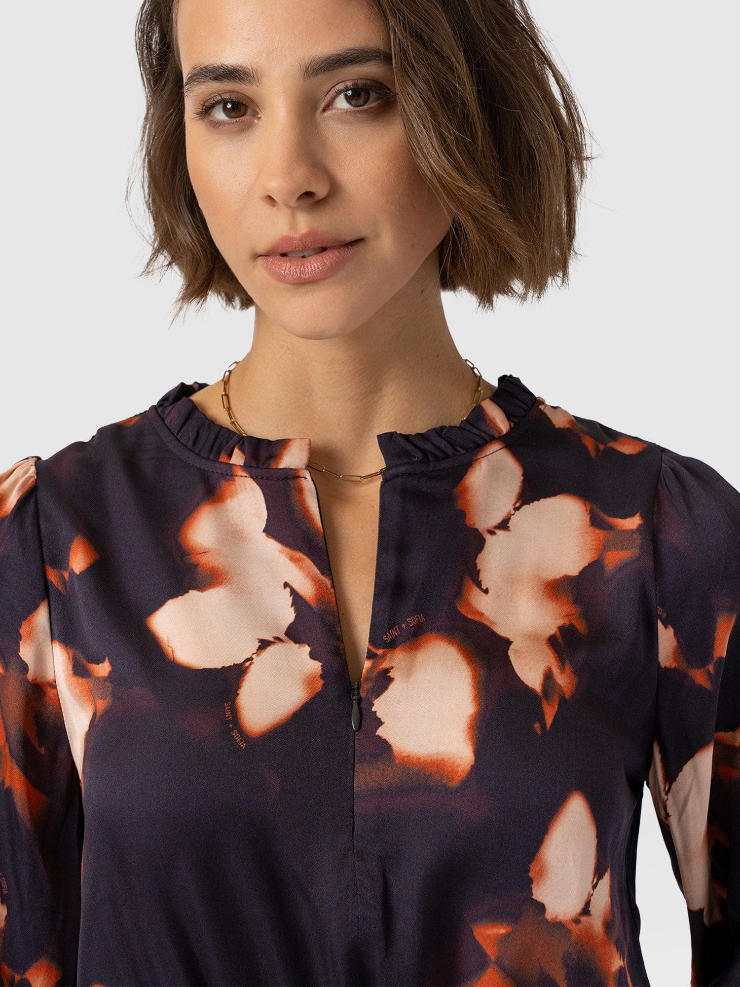 Mini Olivia Zip Up Dress Orange Aurora - Women's Dresses | Saint + Sofia® EU