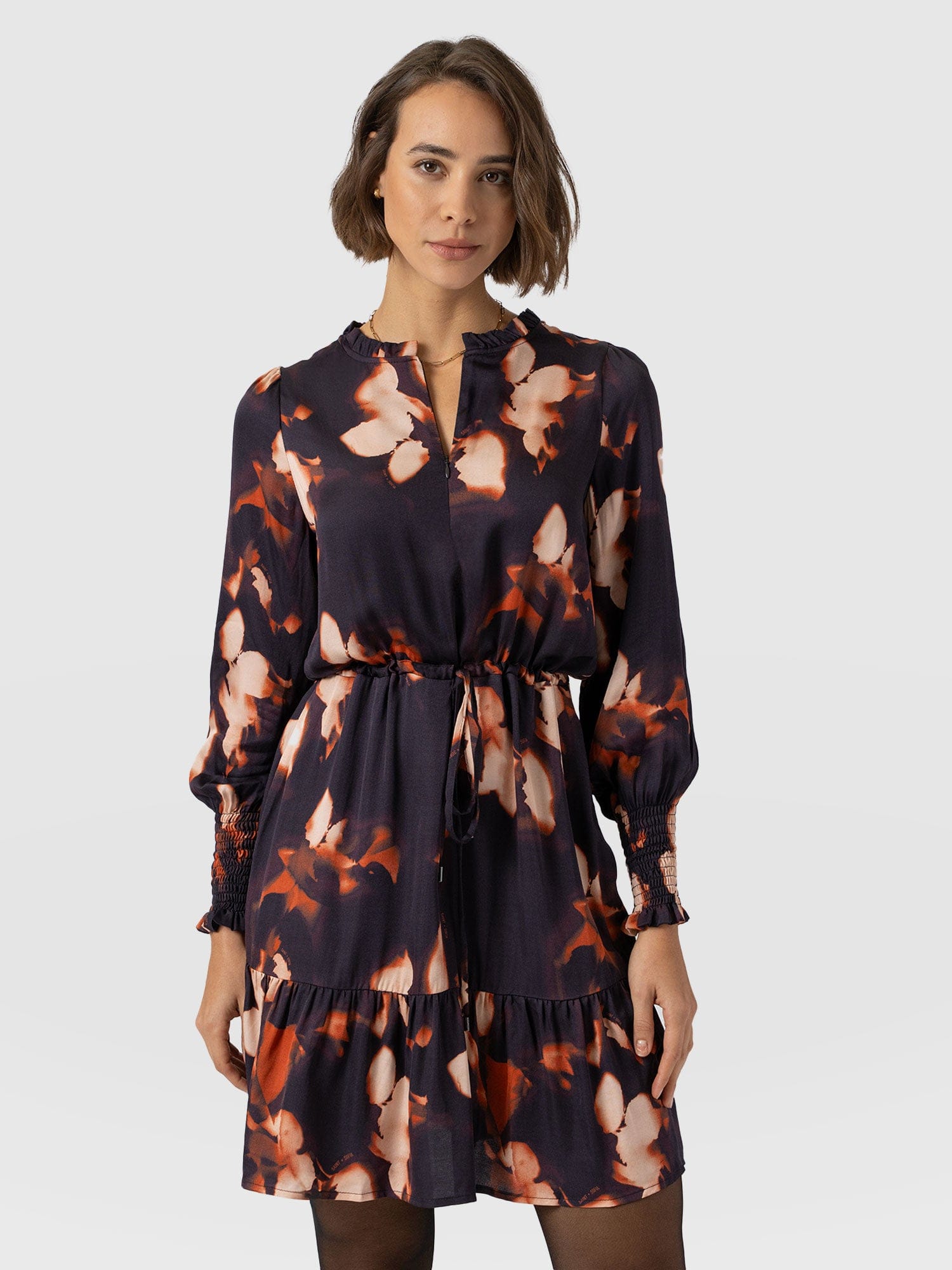 Mini Olivia Zip Up Dress Orange Aurora - Women's Dresses | Saint + Sofia® EU