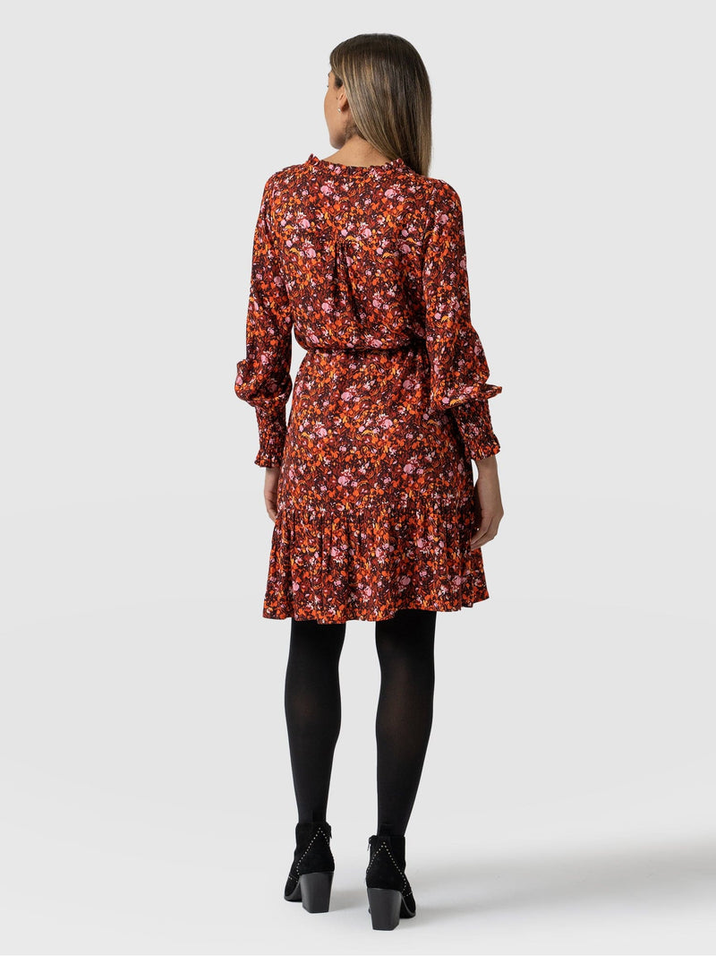 Mini Olivia Zip Up Dress Red Speckled Fire - Women's Dresses | Saint + Sofia® EU