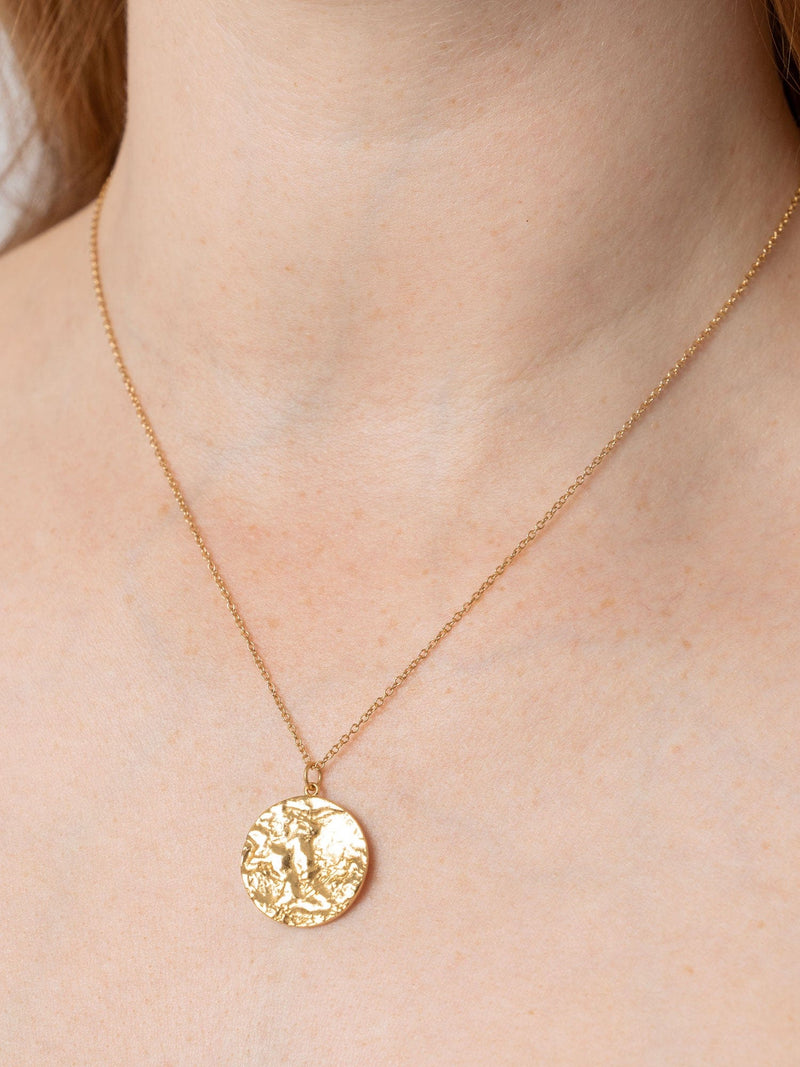 Molten Disc Charm Necklace Gold - Women's Jewellery | Saint + Sofia® EU