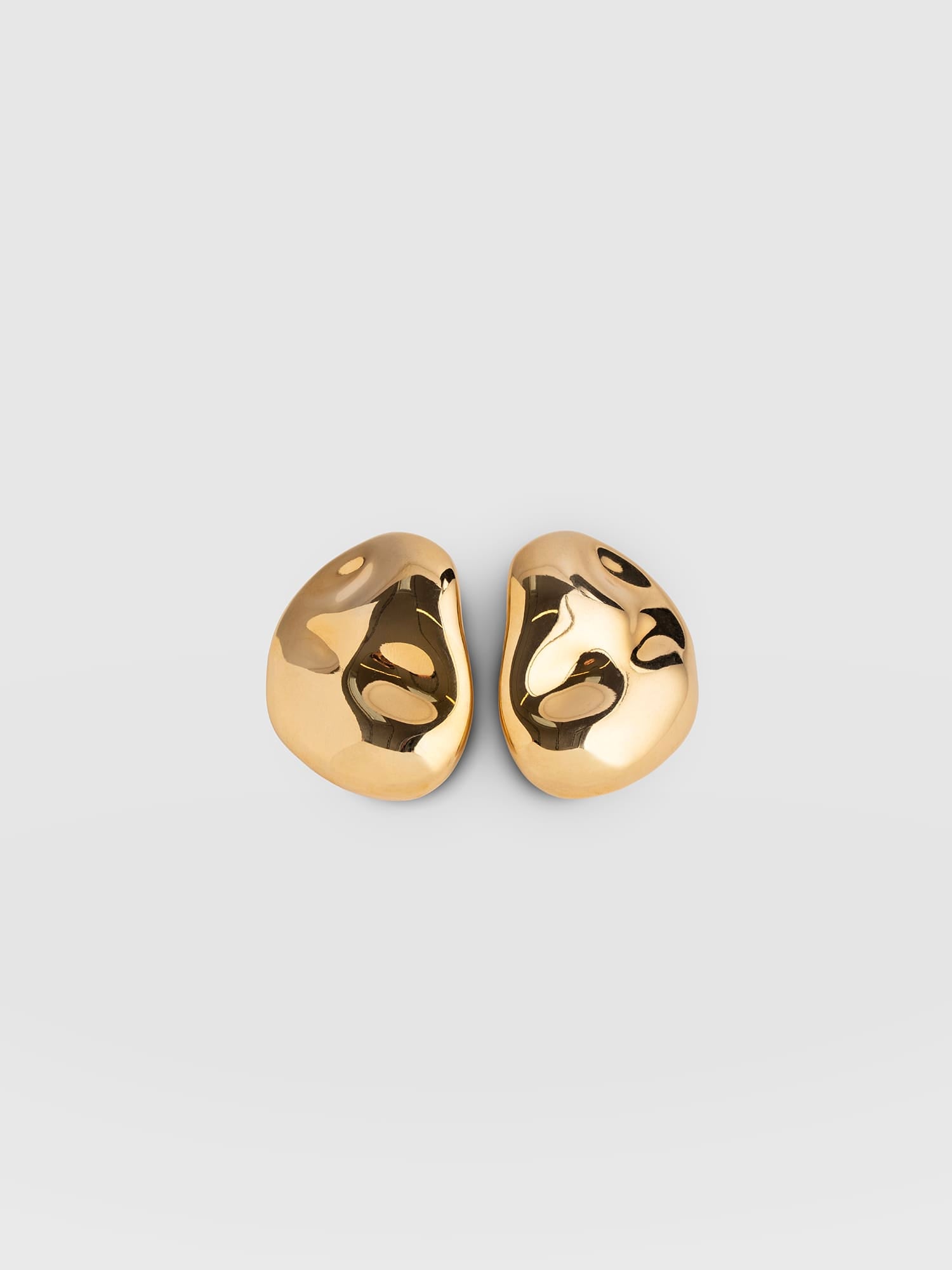 Mottled Stud Earrings - Gold - Women's Jewellers | Saint and Sofia® EU