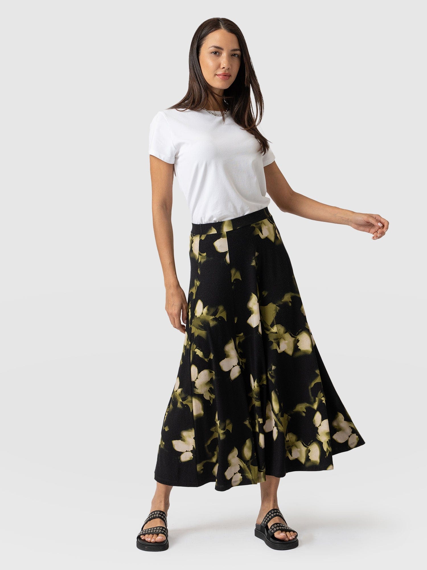 Nora A-Line Skirt Green Aurora - Women's Skirts | Saint + Sofia® EU