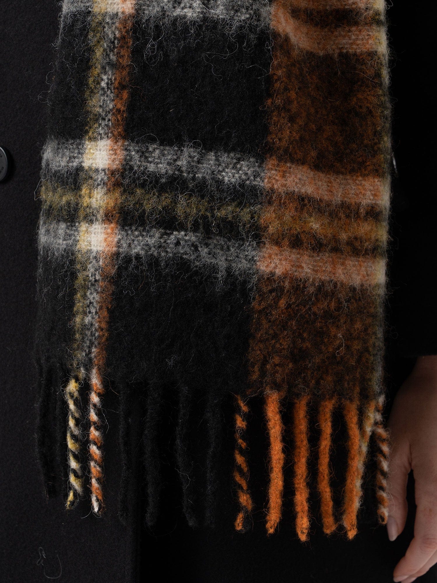 Nora Check Scarf Orange - Women's Scarf | Saint + Sofia® EU