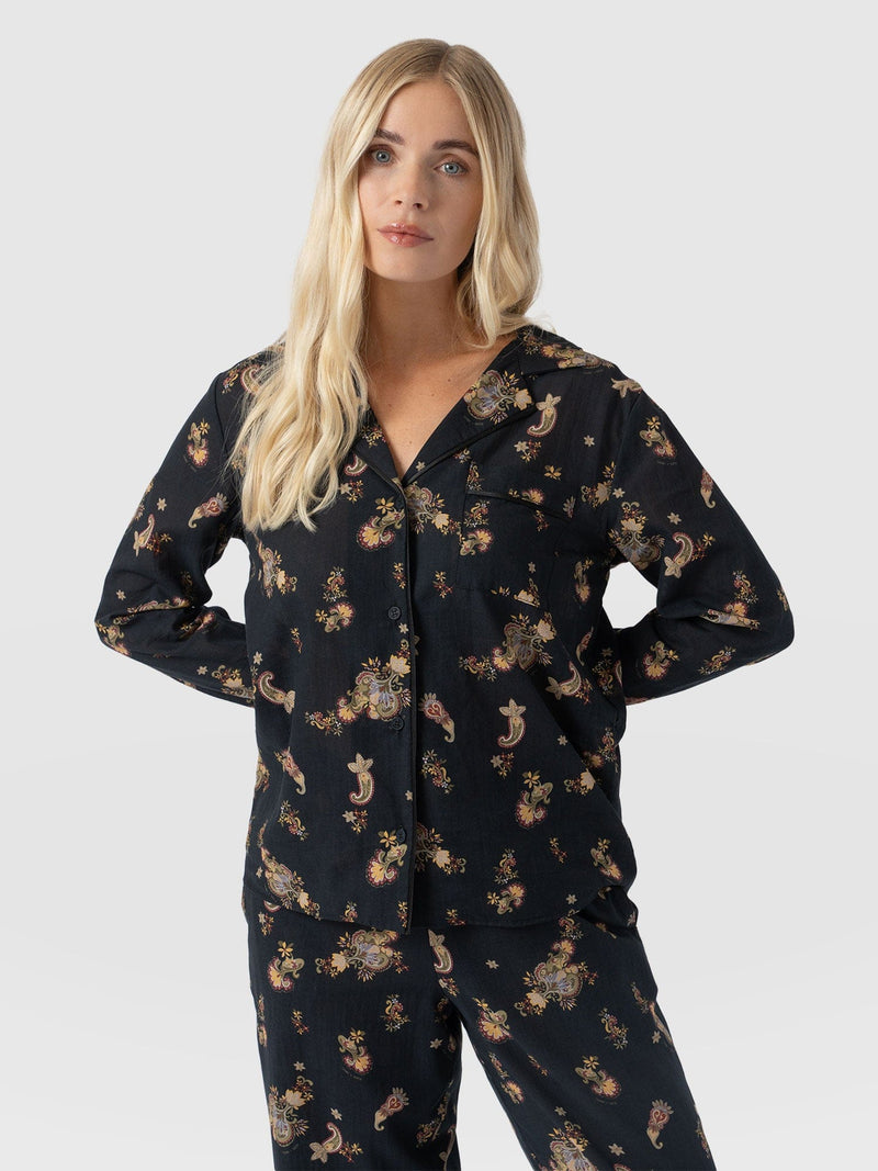 Norah Loungewear Set Black - Women's Shirts | Saint + Sofia® EU