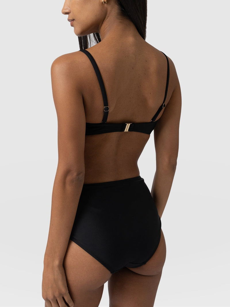 Nova High Waisted Bikini Bottom Black - Women's Swimwear | Saint + Sofia® EU