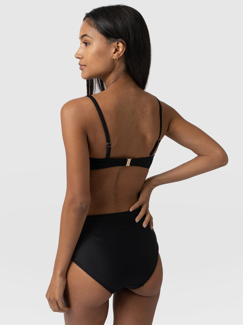 Nova High Waisted Bikini Bottom Black - Women's Swimwear | Saint + Sofia® EU