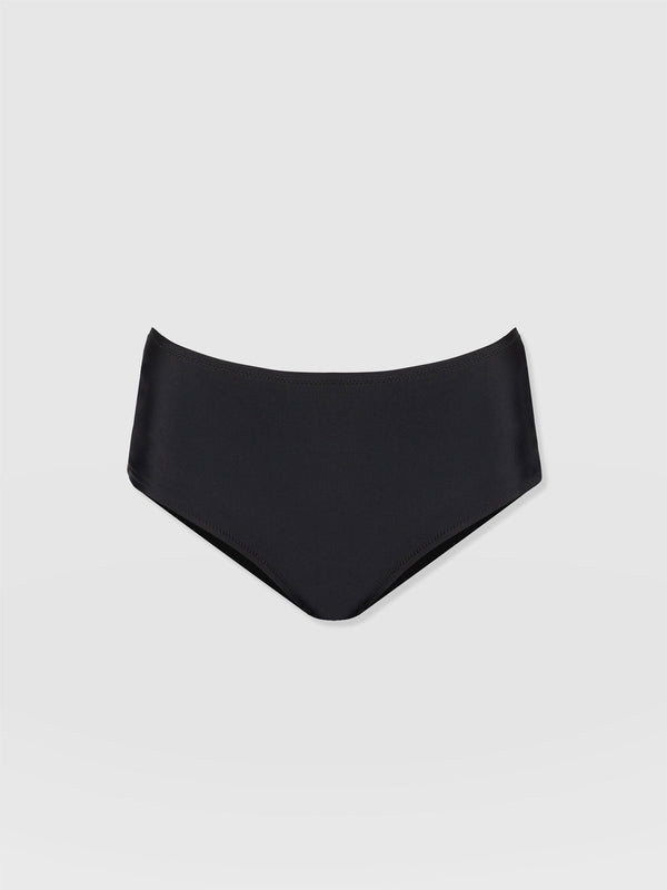 Nova High Waisted Bikini Bottom Black - Women's Swimwear | Saint + Sofia® EU