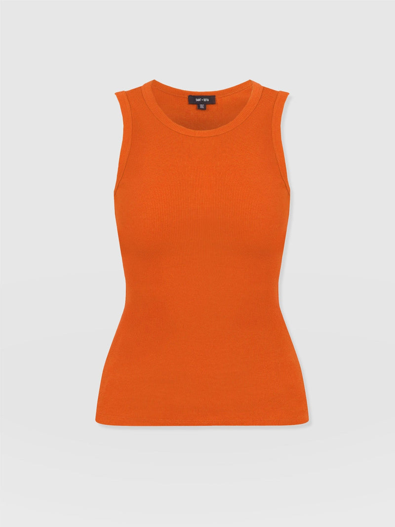 Nova Racer Vest - Burnt Orange - Women's T-shirts | Saint + Sofia® EU